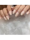 ピンクネイル/オフィスネイル