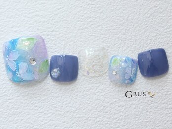 グルス(GRUS)の写真/【一緒に美爪に戻しましょう♪】削って薄くなった爪がお悩みの方は、爪を削らないパラジェルがおすすめ◎