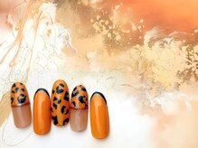 ネイルサロン&スクール ジーナ(GINA)/ハロウィンカラーでレオパード