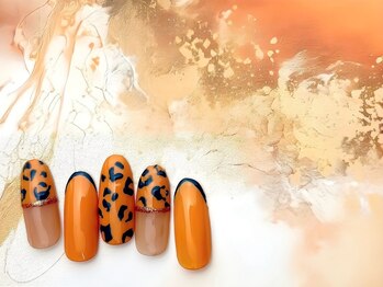 ハロウィンカラーでレオパード