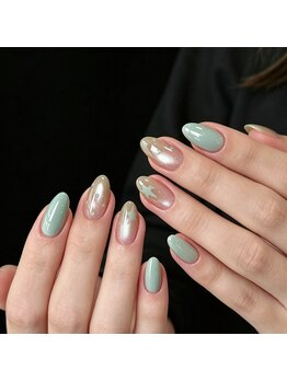 ブリンリン(BLinLin)の写真/シンプルかわいいニュアンスネイルが得意♪オフィスでも映える手描きアートを多数ご用意☆