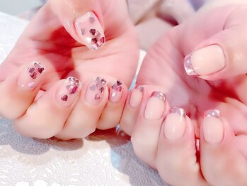 ラルネイル 大宮(Lull. nail)/#韓国ネイル#ハートホロ#ミラー