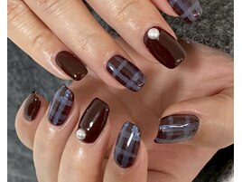 ボルドー×チェック