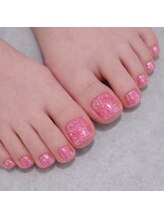 アイネイルズ 東花園店(I.NAILS)/ピンクフットネイル