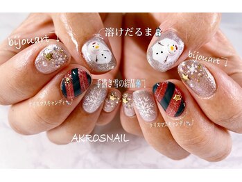 溶けだるまネイル 円 Pg アクロス ネイル Akros Nail のフォトギャラリー ホットペッパービューティー