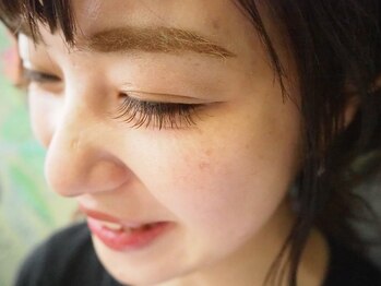 レボアイラッシュ 茅ヶ崎(rebo eyelash)の写真/ノーメイクでもcute★根元からまつ毛を立ち上げ実際のまつ毛より長く[フラットマットラッシュ80本￥5390～]