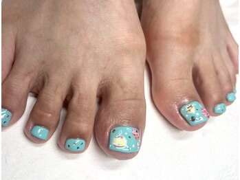オンショントゥー(enchanteur)/フットネイル 夏ネイル