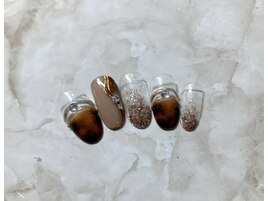 【秋色べっ甲×ラメグラ】