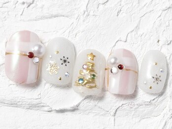 ネイルメゾン 渋谷店(NAIL MAISON)/クリスマスチェック雪結晶¥10000