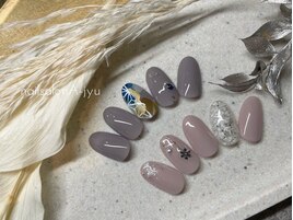 和柄ニュアンスネイル