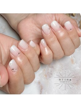 間違いない王道白グラデーション