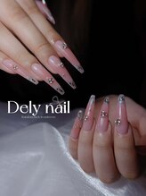 デリーネイル(Dely_nail)/華やかなロングスクエアネイル