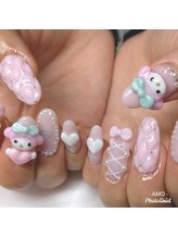 アモ ラブネイルズ(AMO Love nails)/マイメロちゃん3Dネイル