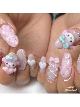 アモ ラブネイルズ(AMO Love nails)/マイメロちゃん3Dネイル