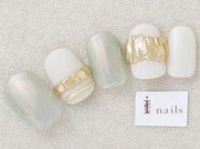 アイネイルズ 三宮店(I nails)/オーロラリングネイル￥7000