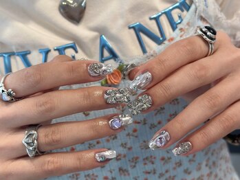 シェル トウキョウ(SHELL TOKYO)/ミラーネイル¥8000 パーツ追加