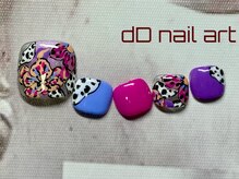 ディーディーネイルアート(dD nail art)/フットdesignアートコース¥7,700