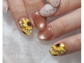 ひまわりアートネイル