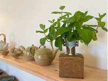 ツキノフネの雰囲気（足湯をするお部屋は陶房のギャラリーと併設しております♪）