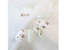 グラティフィープラスココ(gratify+coco)/パステル×お花×キラキラネイル