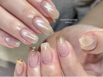 アメリアンドカシェット(Amelie&Cachette)/ニュアンスネイル:aoi