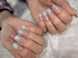 シルバーラメグラデーション