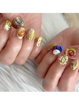 ごちゃ混ぜネイル