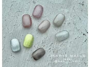 マリー ネイルズ いわきラトブ店(MARIE NAILS)/マグネットジェルネイル 0703e