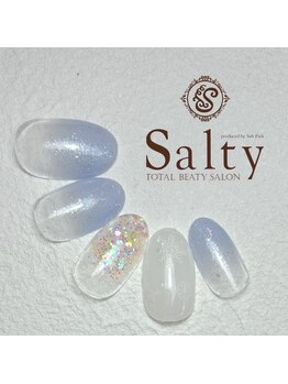 ネイルアンドアイラッシュサロン ソルティ 寺田町(salty)/雪の結晶ネイル