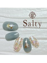 ネイルアンドアイラッシュサロン ソルティ 寺田町(salty)/クリスマスツリーネイル