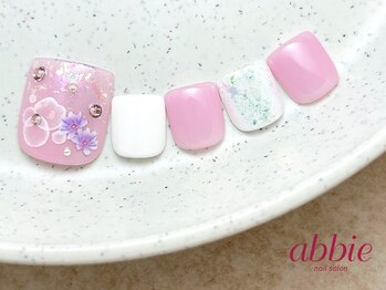 ネイルサロン アビー 宮益坂店(abbie)/パープルフラワー¥13145