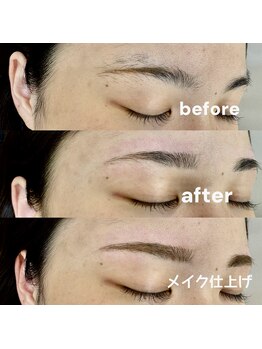 シャトン ブラン(chaton blanc)/黄金比眉毛Wax(メイク付き)