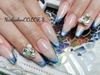 ネイルサロン カラーエイト(Nailsalon COLOR.8)/フレンチ、マグネット、キレイ系