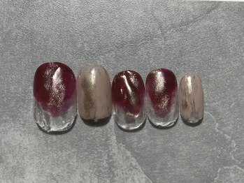 カラネイル 南森町店(calla nail)/秋・ぷっくりミラー
