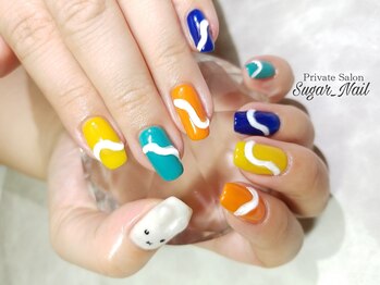 シュガーネイル(sugar nail)/ミッフィーちゃんネイル