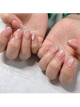 ブラン(blanc)/ガラスフレンチネイル