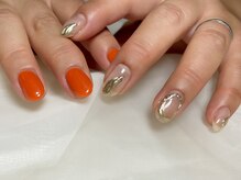 サロンドフォーエイチ(salon de 4H)/ワンカラー＋ゴールドニュアンス