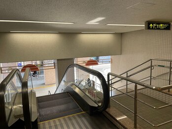 とだ鍼灸指圧治療院/下りエスカレーターに乗る