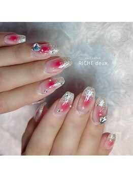 リッシュ ドゥ(RICHE deux)/流行中!ピンクチーク×ラメグラ