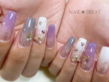 ネイルトリート 茨木駅前店(NAIL TREAT)/パープルグラデーション
