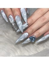 カメリア(Camelia)/マーブルネイル