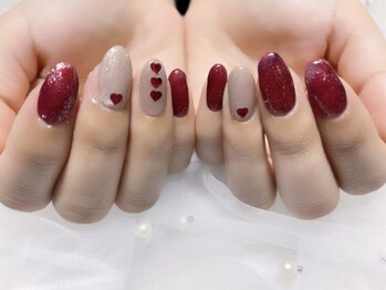 リコリサイア(ricco risaia)/ボルドー+ベージュ