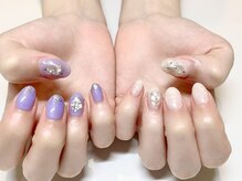 アンドミーネイル 蒲田(&me.nail)/シェルネイル ラメ ワンカラー