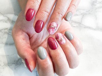 プルメリア(Plumeria)/【ハンド】大理石×ミラー