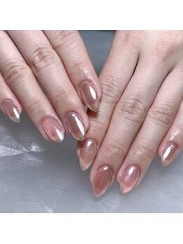 木にいる 錦糸町/マグネット+オーロラネイル