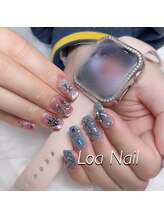 ロア ネイル(Loa_Nail)/ピンク×ブルー