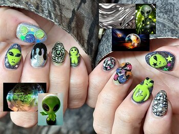 ヌル ネイル 堀江(NURU NAIL HORIE)/ギャラクシー！クレイ個性派☆