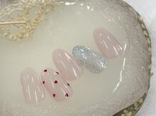 ドット ハート ピンク