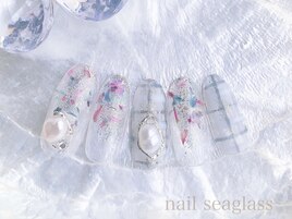 シアーチェックとドライフラワー