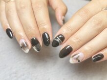 バーガンディ 鶴田(BURGUNDY)/モード系ネイル